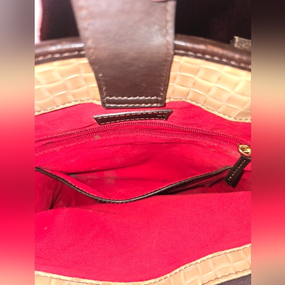 Dooney & Bourke Tan Woven Leather Tote - Picture 11 of 16